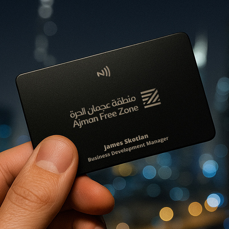Metal Black NFC Business Card
