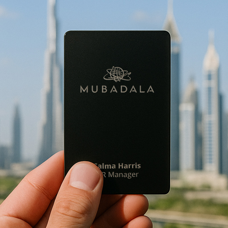 Metal Black NFC Business Card