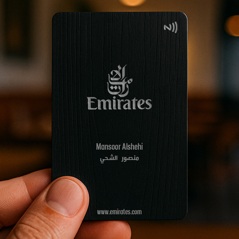 Black Wood NFC Smart Business Card