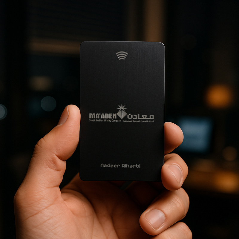 Metal Black NFC Business Card