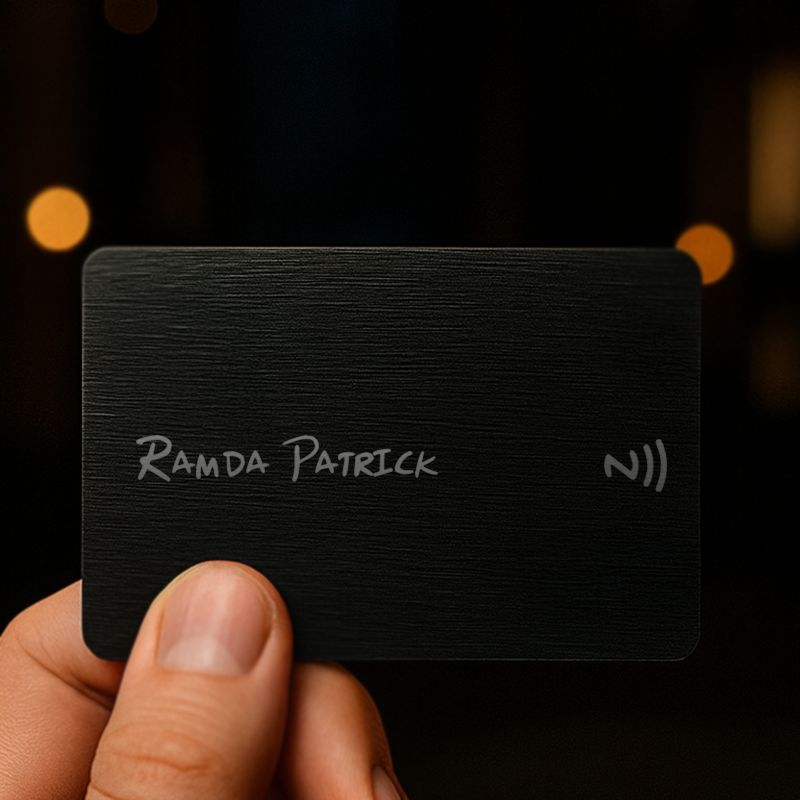 Black Wood NFC Smart Business Card