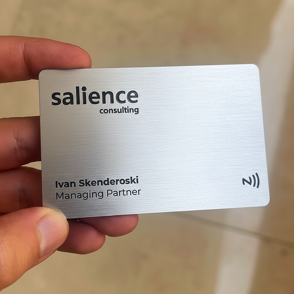 Metal Silver NFC Smart Business Card